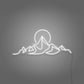 Moon Over The Mountains Neon Sign