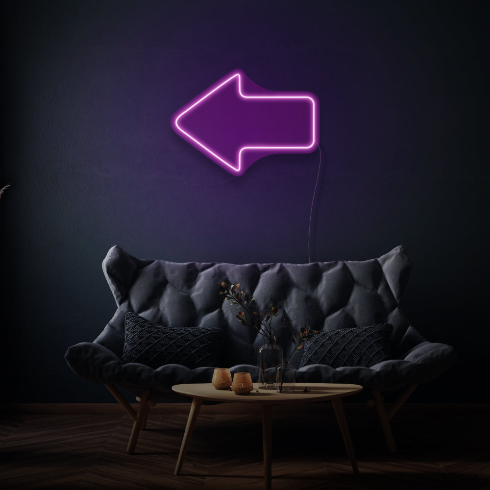 Arrow Pointing on Left LED Neon Sign