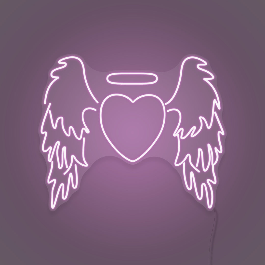 Angel Heart LED Neon Sign