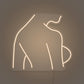 Naked Woman Side Profile Neon Light