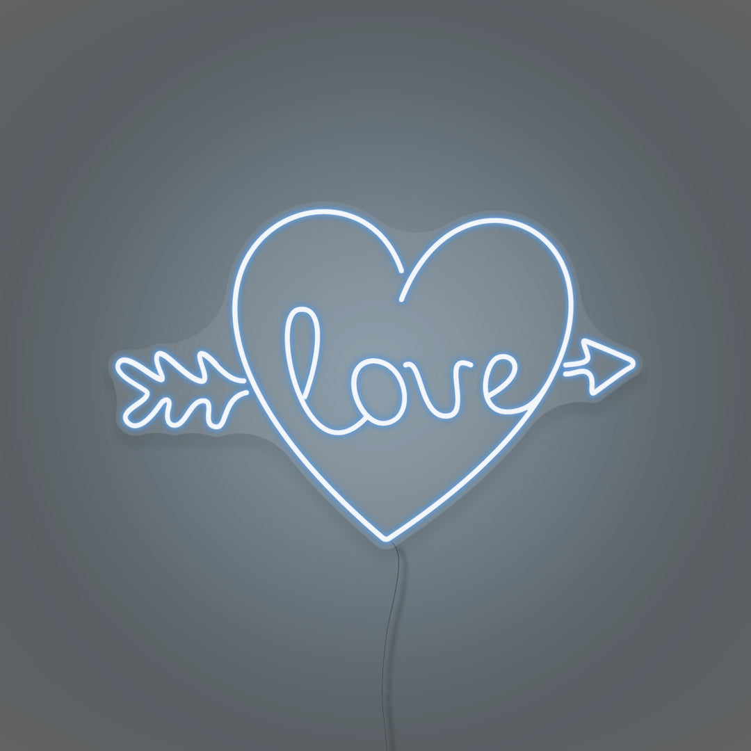 Arrow Heart Love Custom Neon Sign