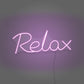 Relax Neon Light Writing