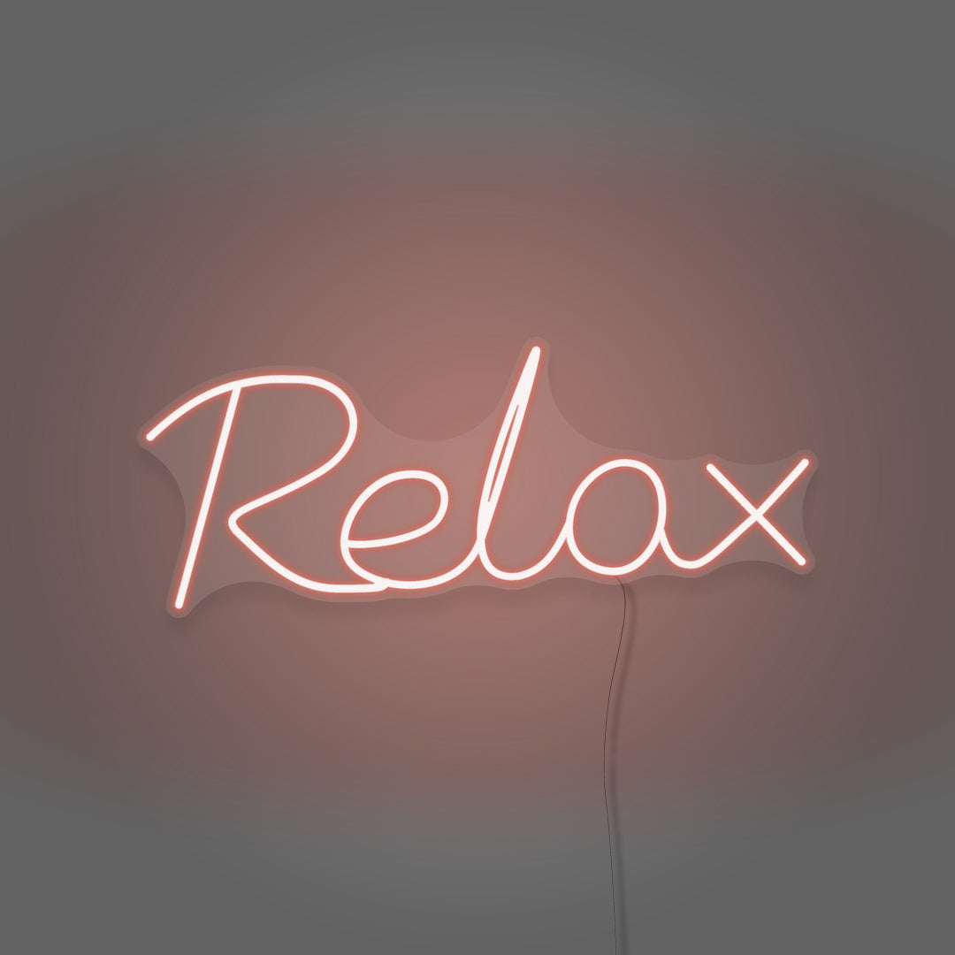 Relax Neon Light Writing