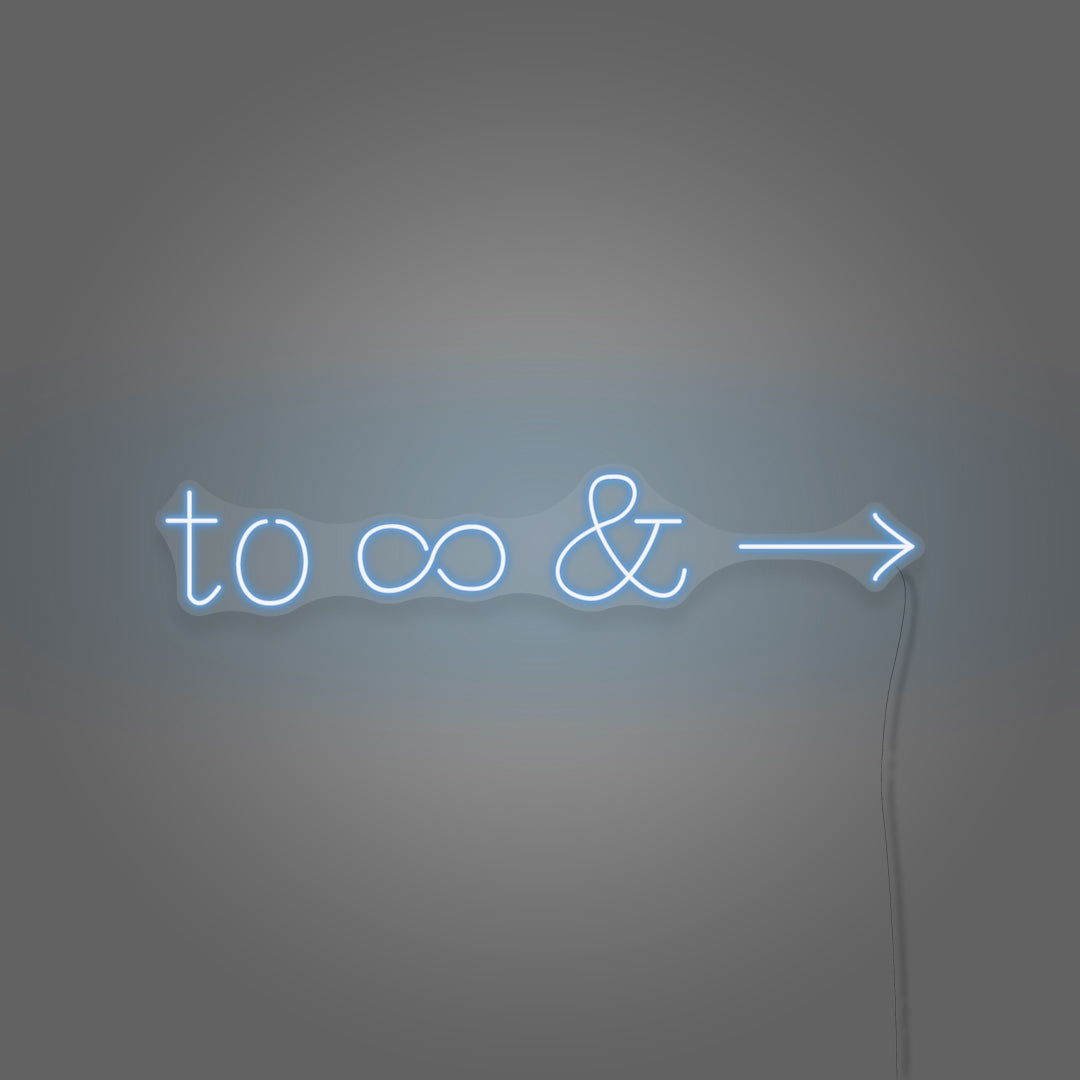 To Infinity And Beyond Minimalist Neon Sign