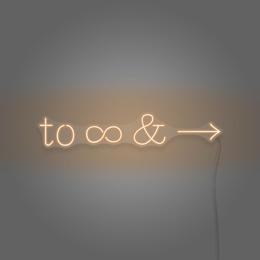 To Infinity And Beyond Minimalist Neon Sign