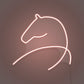 Minimalist Horse Head Neon Light