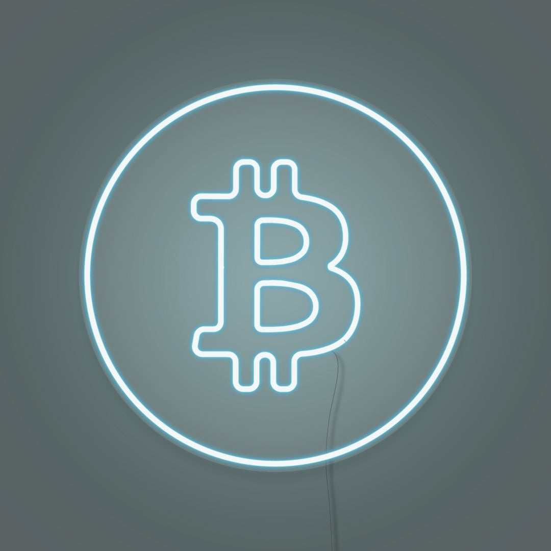 Bitcoin Logo Neon Sign