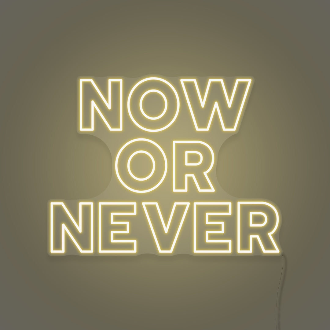 Now or Never LED Neon Sign