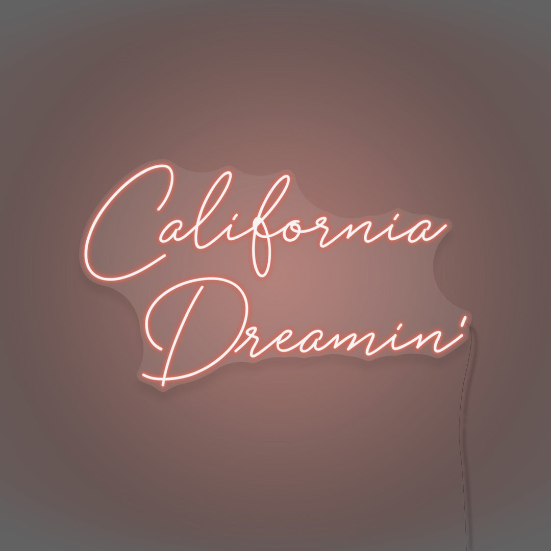 California Dreamin’ Aesthetic Neon Sign For Room
