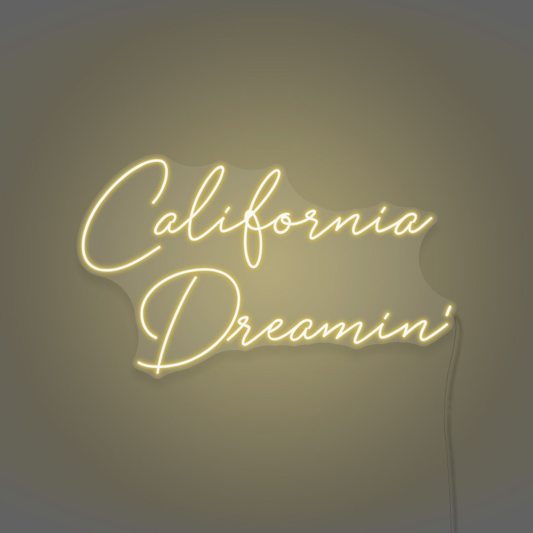 CALIFORNIA DREAMIN' neon retail sign