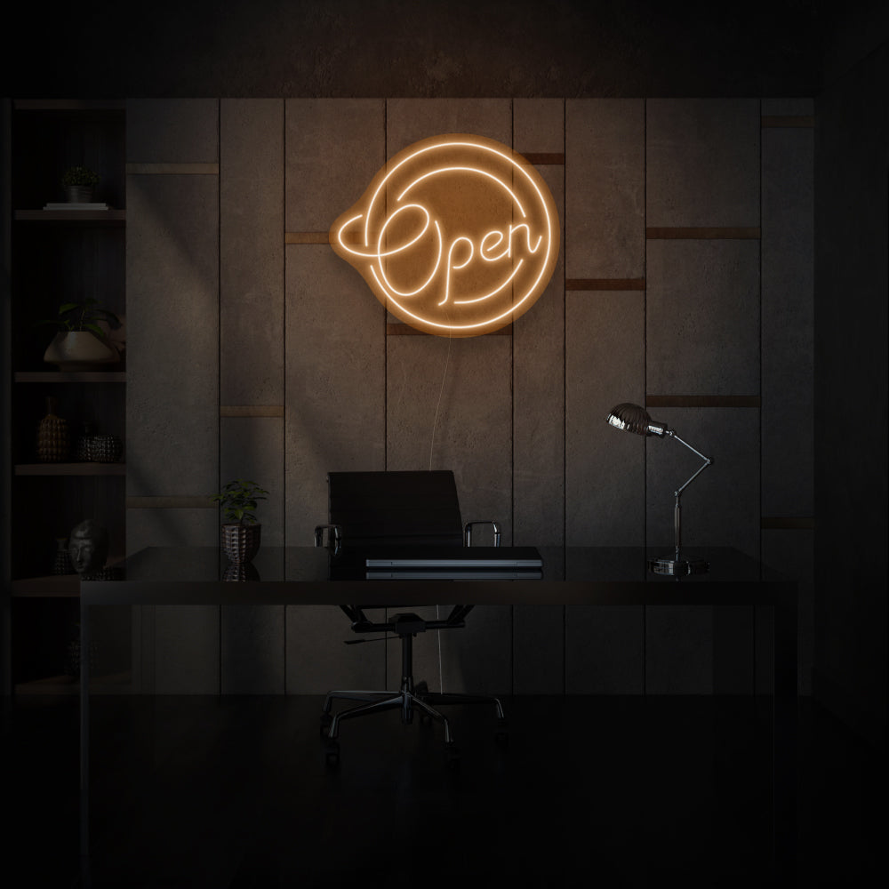 Round Open LED Neon Sign