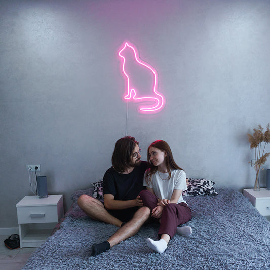 Cat Silhouette LED Neon Sign