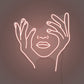 Hands On Face Customized Neon Light