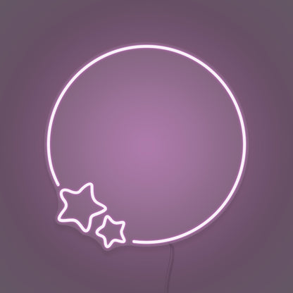 Moon And Stars Custom Neon Light
