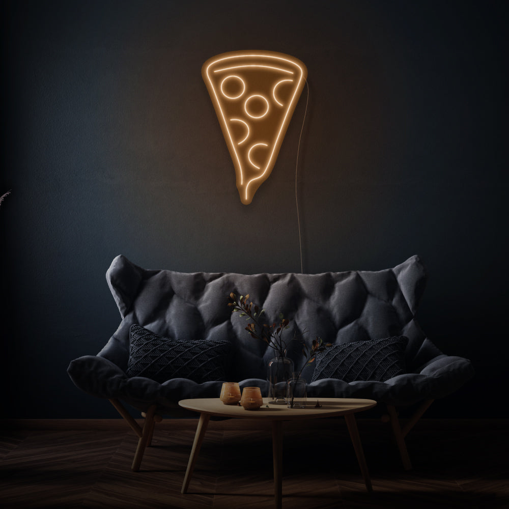 Vertical Piece Of Pizza LED Neon Sign