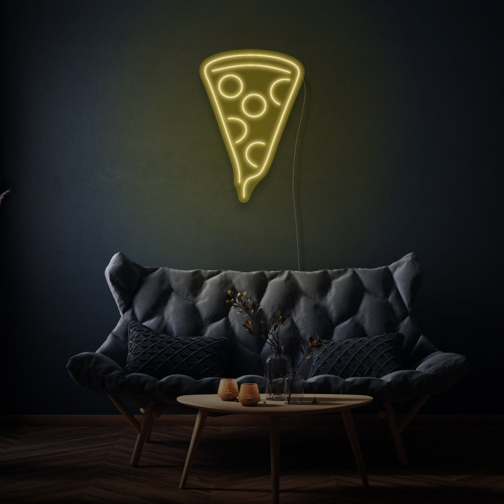 Vertical Piece Of Pizza LED Neon Sign
