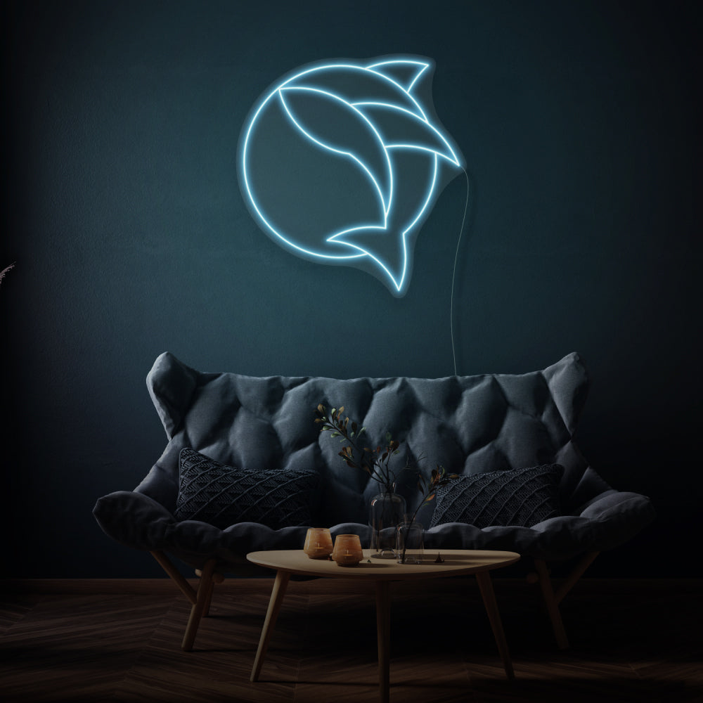 Fish In Circle LED Neon Sign