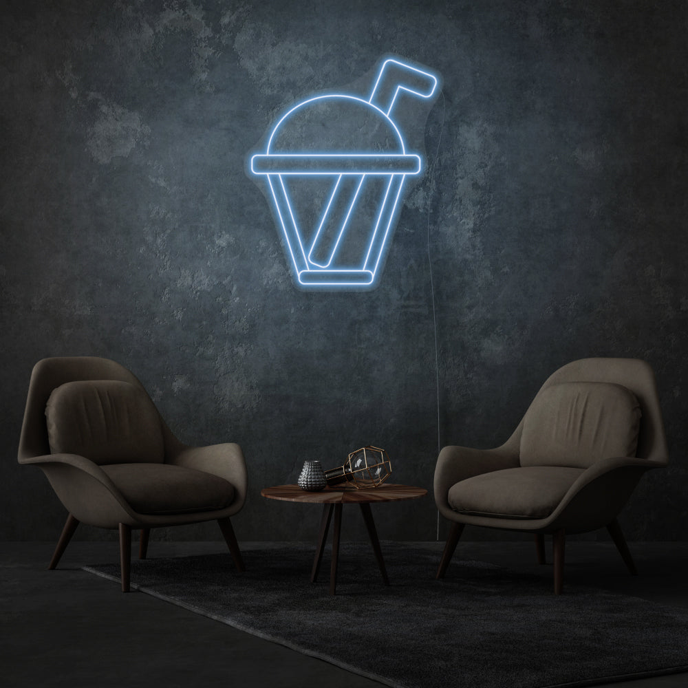 Cup With Straw LED Neon Sign
