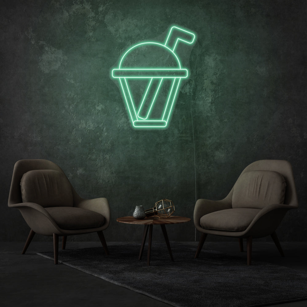 Cup With Straw LED Neon Sign