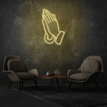 Hands In Pray LED Neon Sign