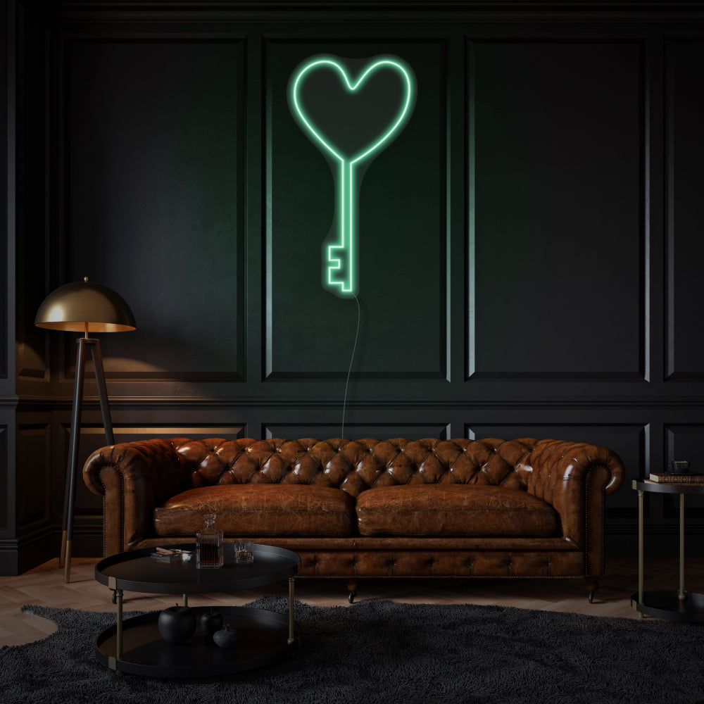 Heart-Key LED Neon Sign