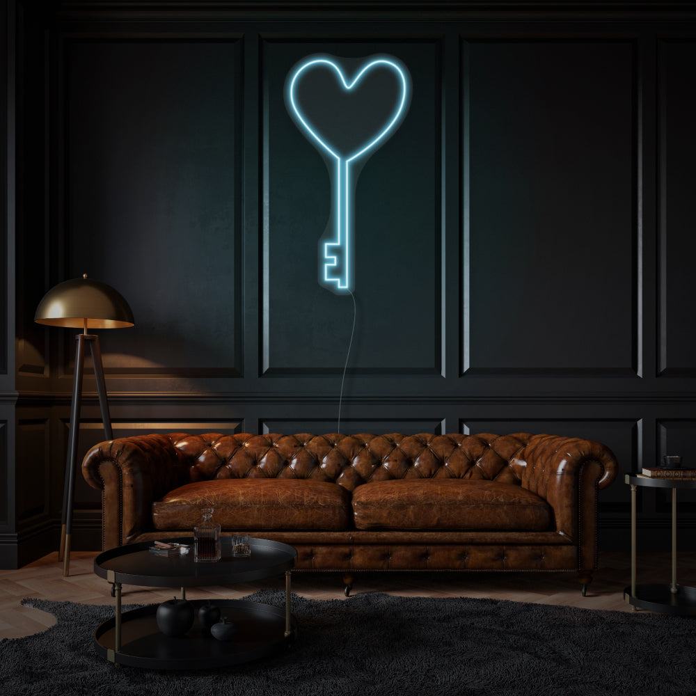 Heart-Key LED Neon Sign