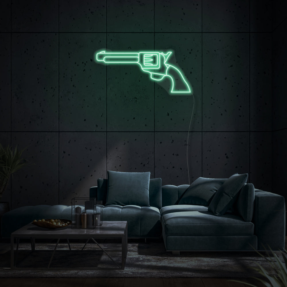 Gun LED Neon Sign