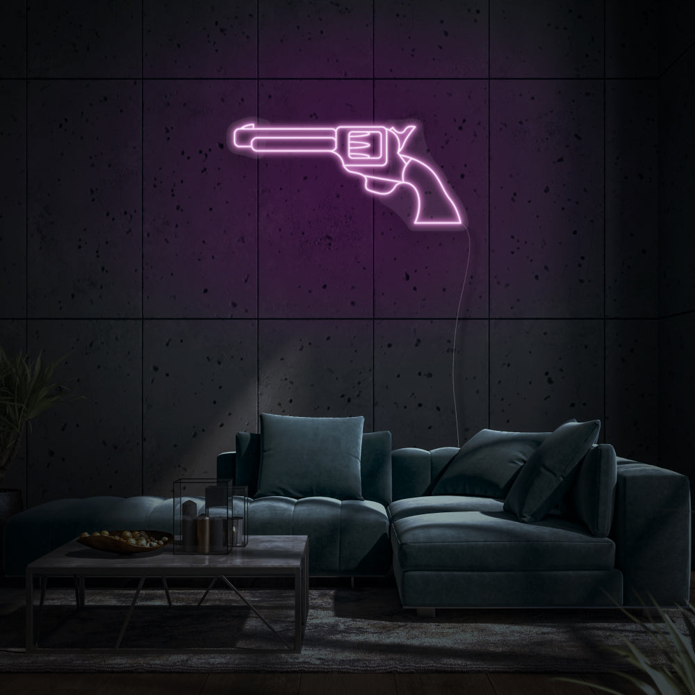 Gun LED Neon Sign