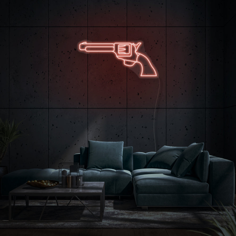 Gun LED Neon Sign