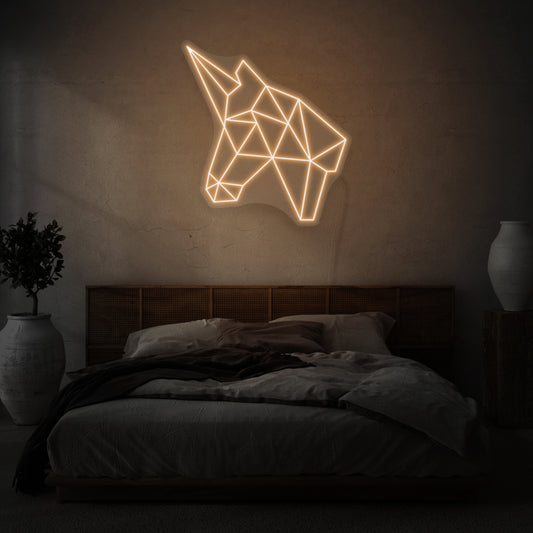 Geometric Unicorn LED Neon Sign