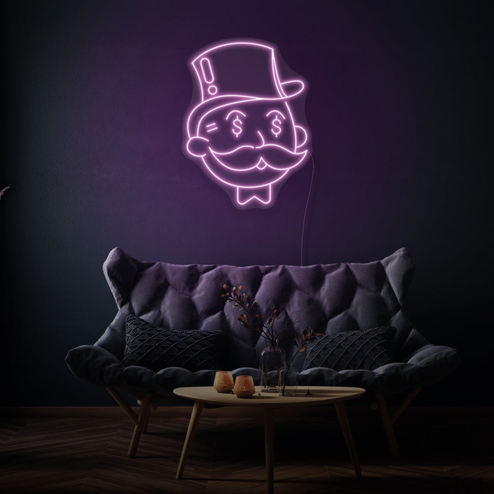 Monopoly Man LED Neon Sign