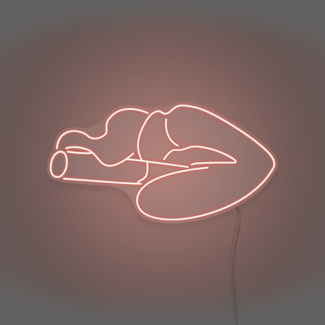 Smoking Lips LED Neon Sign