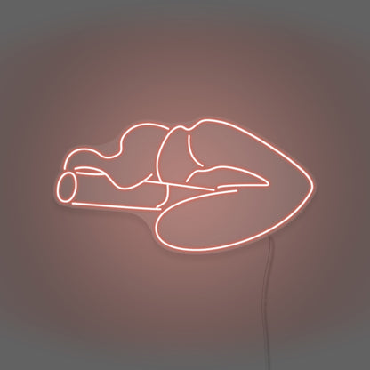 Smoking Lips LED Neon Sign