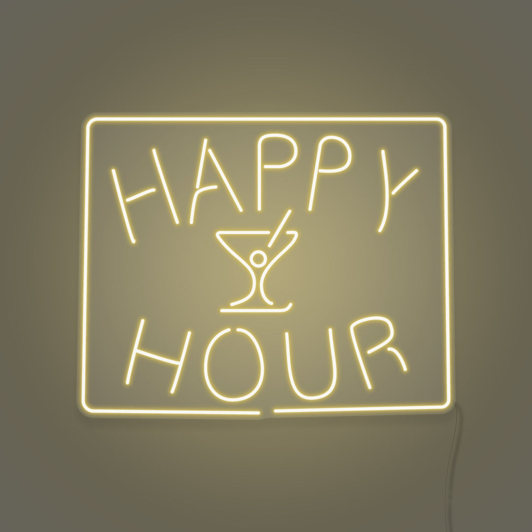 Happy Hour LED Neon Sign