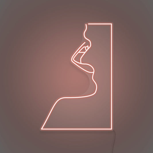 Woman's Face LED Neon Sign