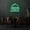 Diner On Silver Plates LED Neon Sign