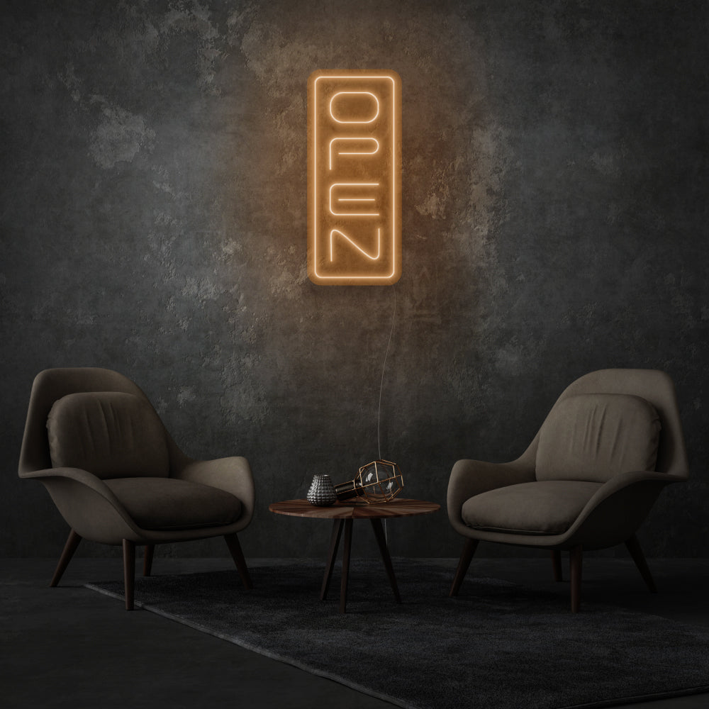 Vertical Open LED Neon Sign