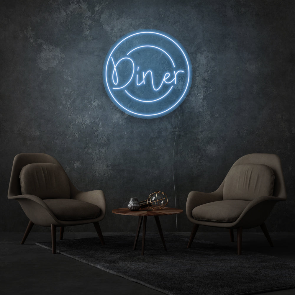 Diner On A Plate LED Neon Sign