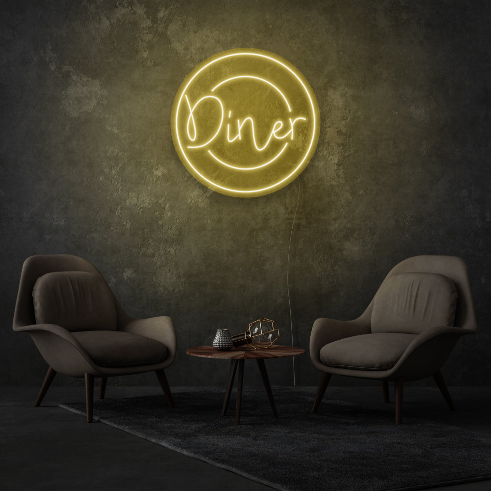Diner On A Plate LED Neon Sign