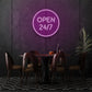 Open 24/7 Round LED Neon Sign