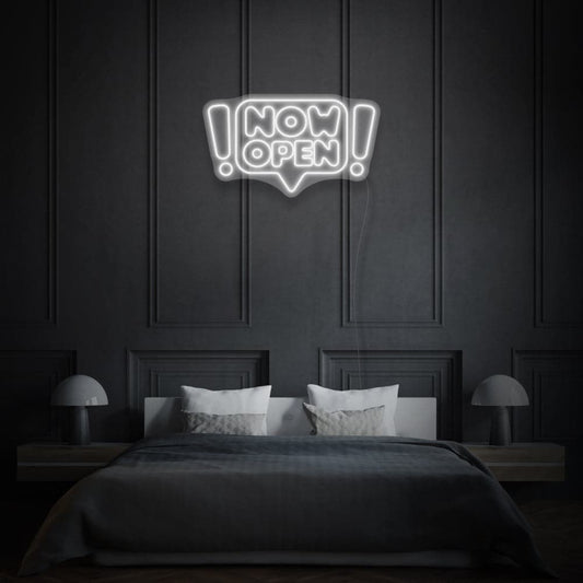 !Now Open! LED Neon Writing In Comic Cloud