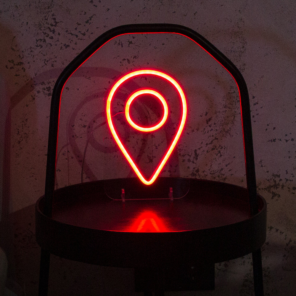 Point of Destination Mini Neon LED Sign