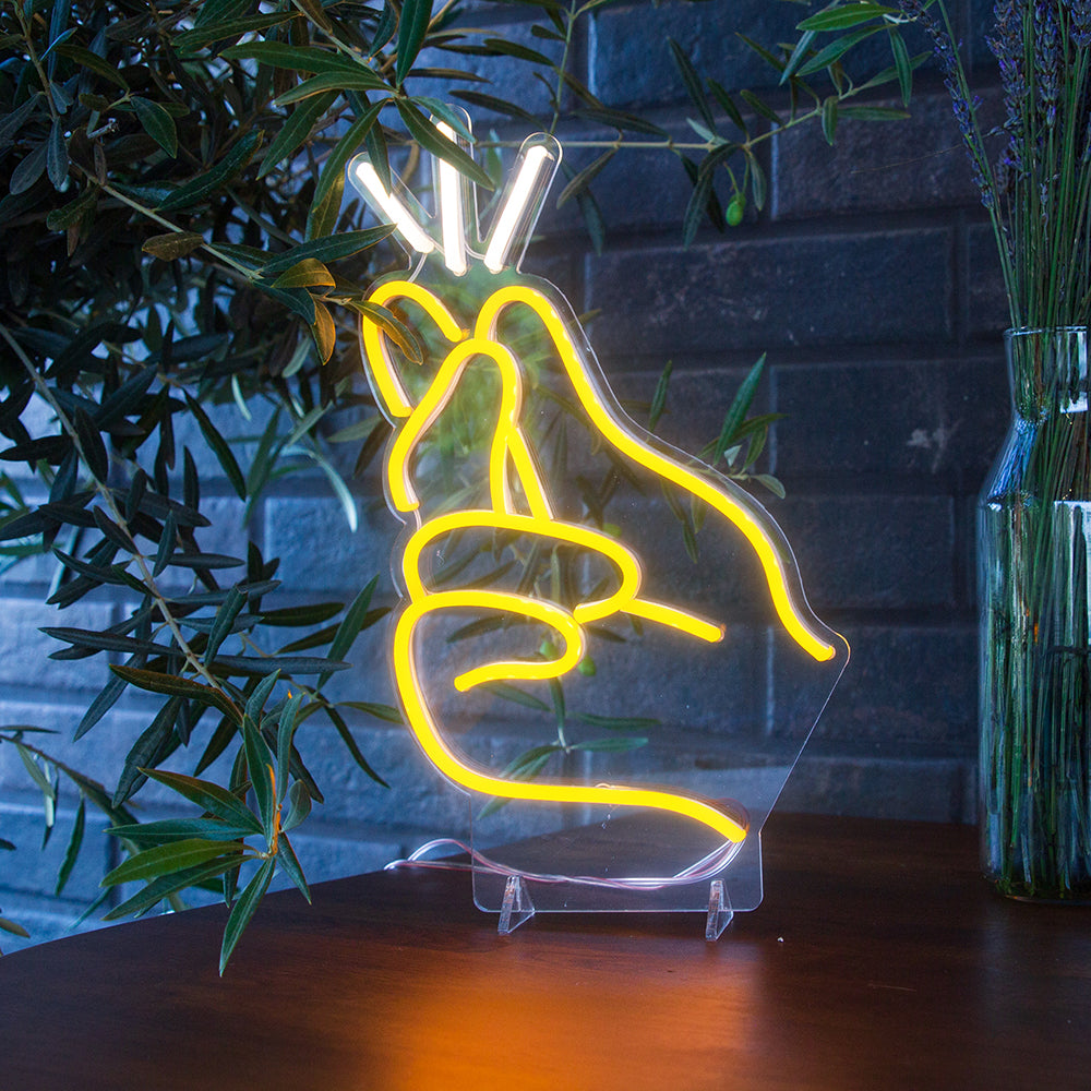 Finger Snapping Mini Neon LED Sign