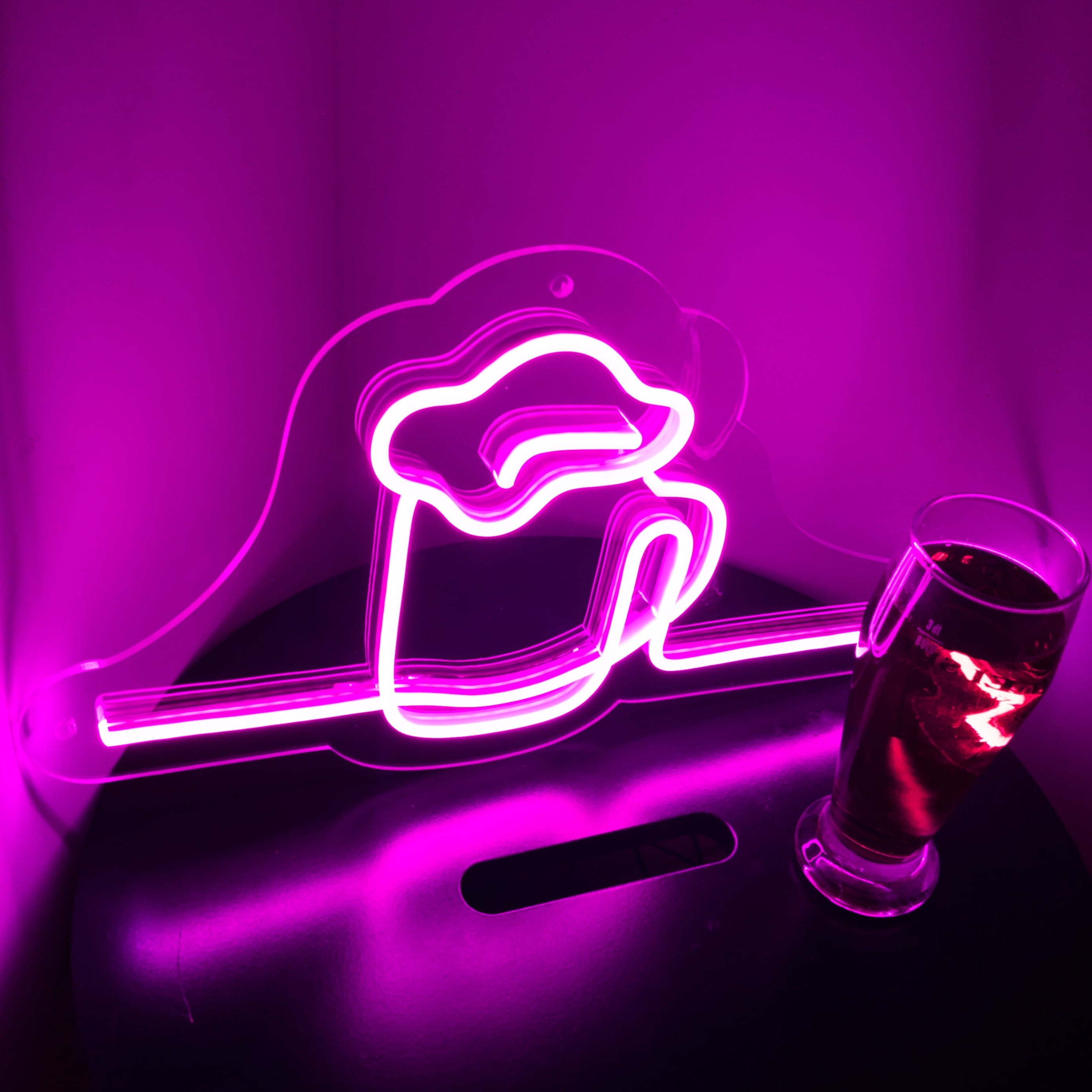 Beer With Line Neon LED Sign