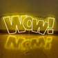 Wow! Neon Light Sign