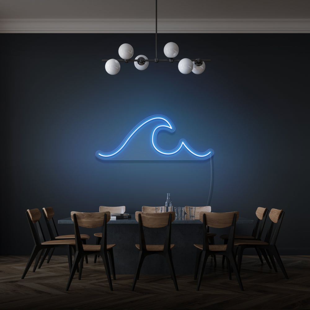 Ocean Wave Minimalist Neon Lighting