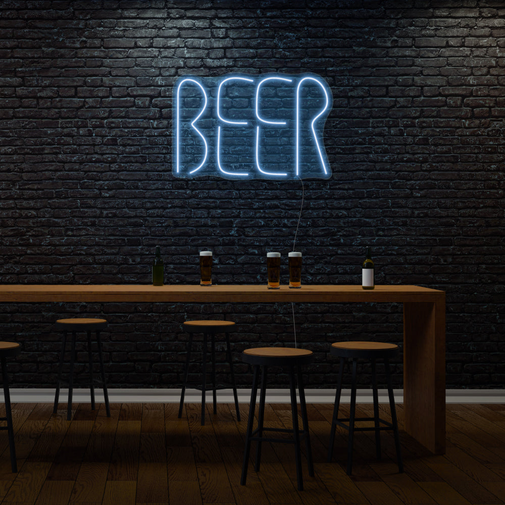 Beer Neon Light Writing