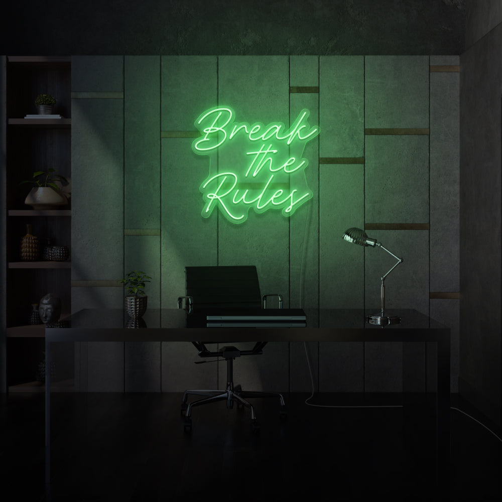 Break the Rules LED Neon Sign