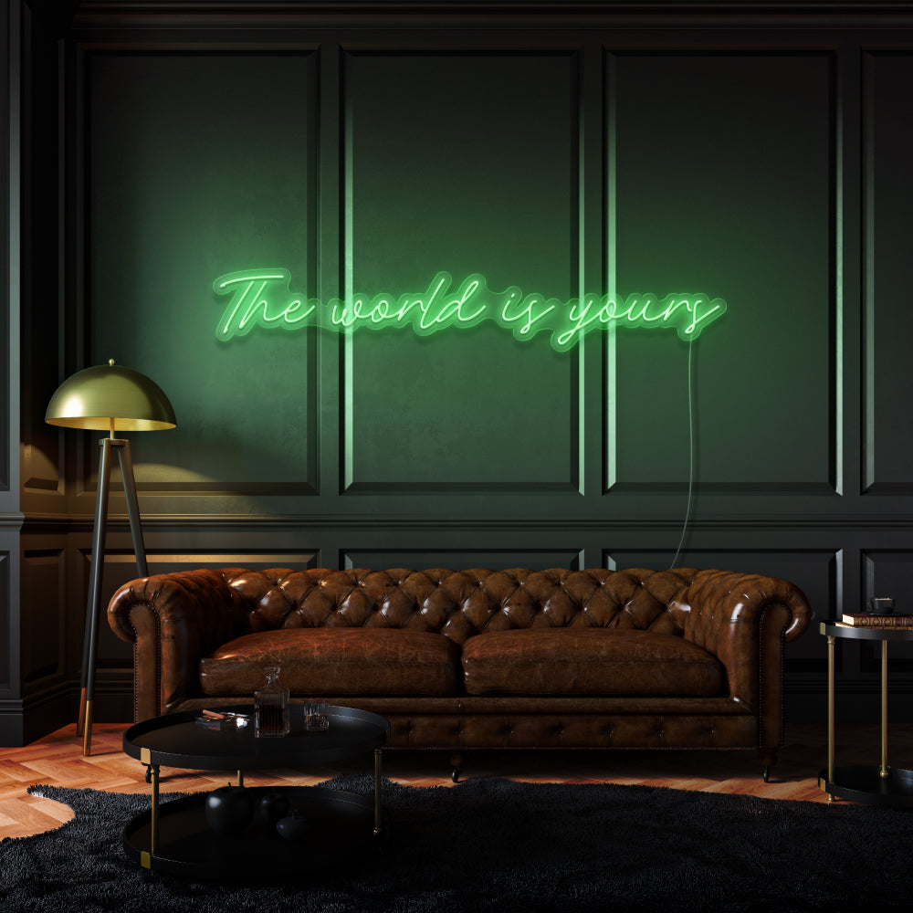 The World Is Yours Cursive Neon Sign Writing LED Neon Sign