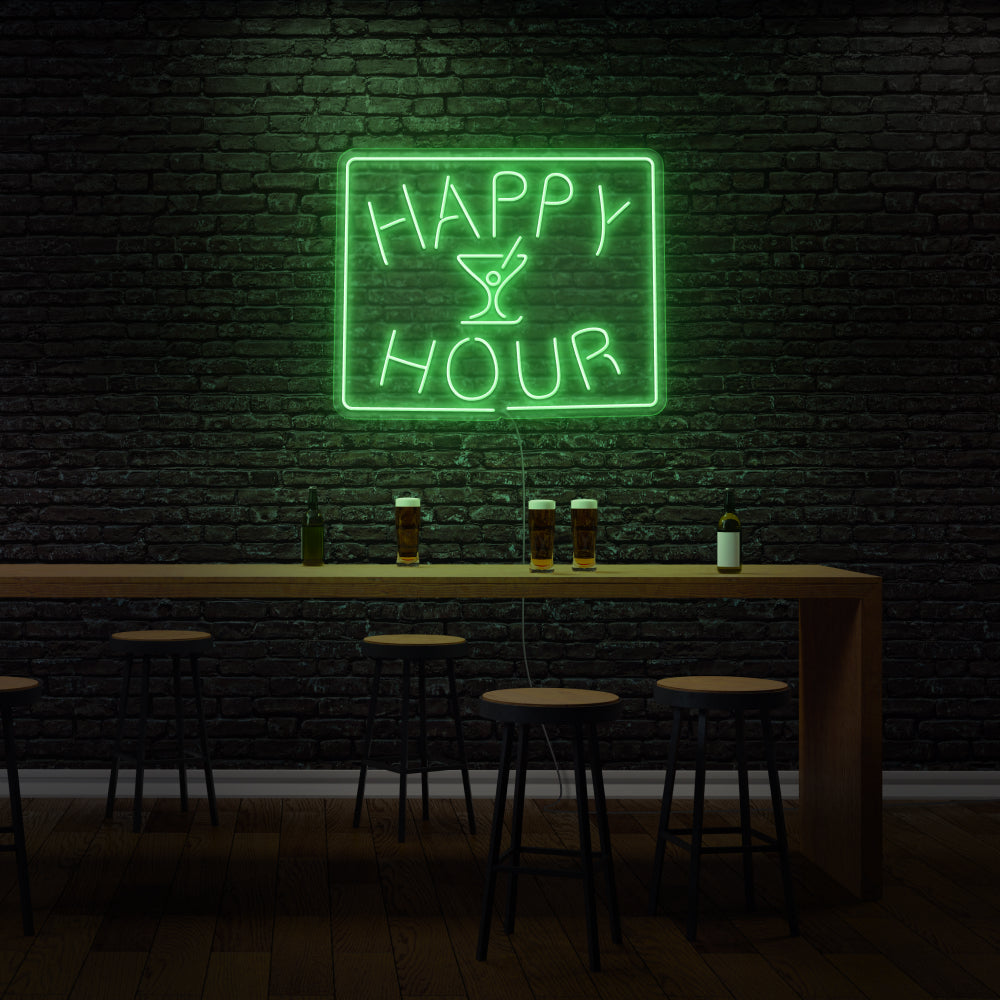 Happy Hour LED Neon Sign